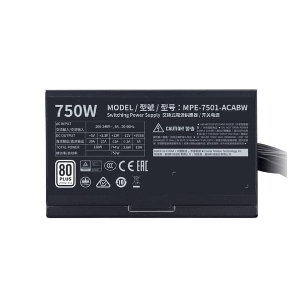 Cooler Master MWE White V2 750 - strømforsyning - 750 Watt
