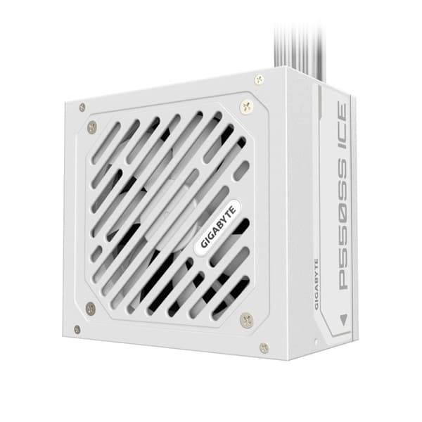 GIGABYTE P550SS ICE strømforsyning - PCIe 5.0, 80 PLUS sølv, fuldt modulært design, 120 mm blæser, ATX 3.0 kompatibel, EU-stik