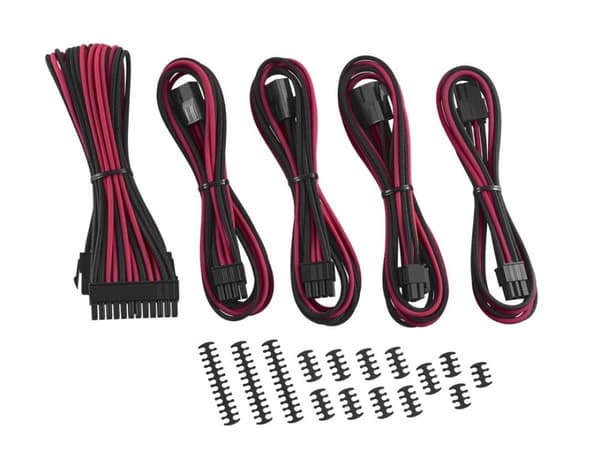 CableMod Classic ModMesh Kabelforlængersæt - 8+6 Serie - sort/rød