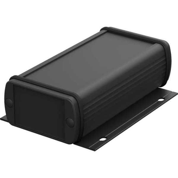 Profilhus 130 x 65 x 35 svart aluminium (RAL 9005) 1 st.