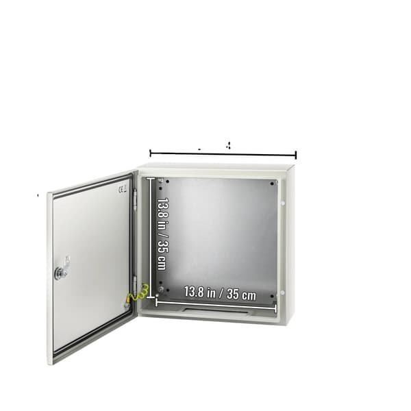 Elektrisk kabinet, stålkonstruktion, IP66 vandtæt, 40 x 40 x 15 CM