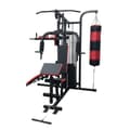 Miniatyrbillede 3 af 9: Styrketræningsstation - home gym - med 68 kg vægt - og boksesæk