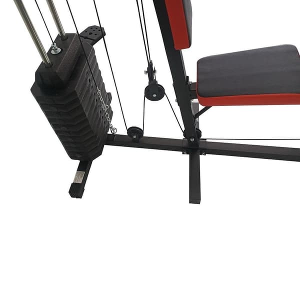 Kraftstation - hjemme fitness - med 45 kg vægt - 138x103x200 cm