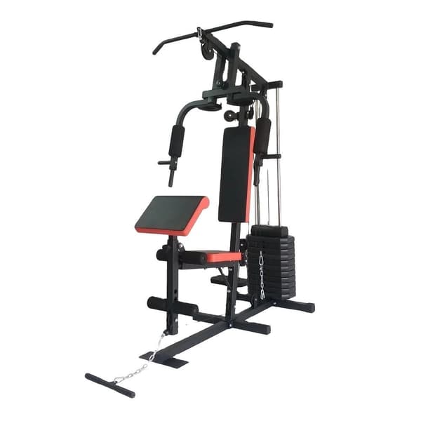 Kraftstation - hjemme fitness - med 45 kg vægt - 138x103x200 cm