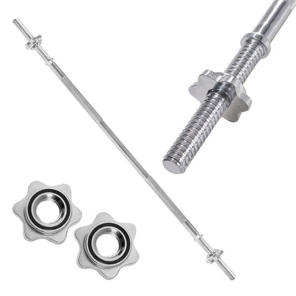Viking Choice Kromstål Barbell - 120cm, 140kg Kapacitet, Perfekt för Hemmaträning