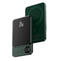Miniatyrbillede 2 af 2: Magnetisk trådløs powerbank, 10000mAh kapacitet, tovejs hurtigopladning,Grøn, 10000mAh
