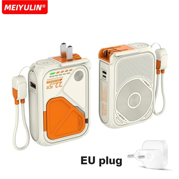 Magnetisk trådløs powerbank, 20000mAh kapacitet, hurtigoplader,Hvid EU, 10000mAh