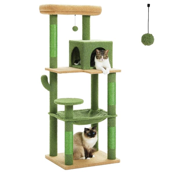 Kattträd, 5-nivådesign, stabil metallram,AMT0110GN