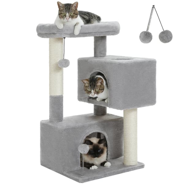 Kattetårn til store katte, rummelige lejligheder, robuste kløeposter,AMT0237GY