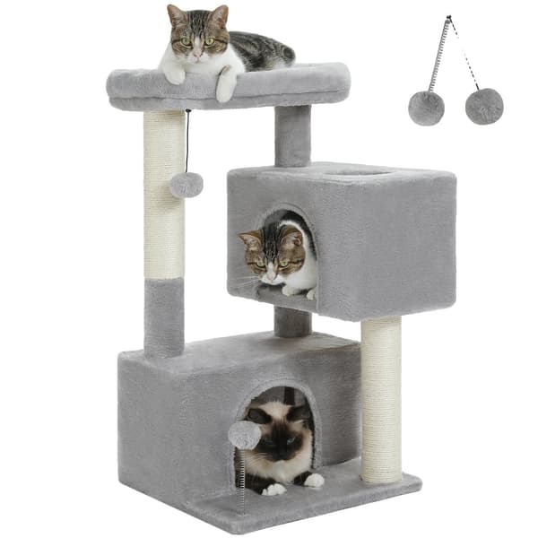 Kattetårn til store katte, rummelige lejligheder, robuste kløeposter,AMT0237GY