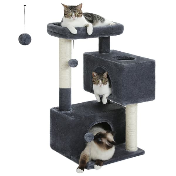 Kattetårn til store katte, rummelige lejligheder, robuste kløeposter,AMT0237DGY