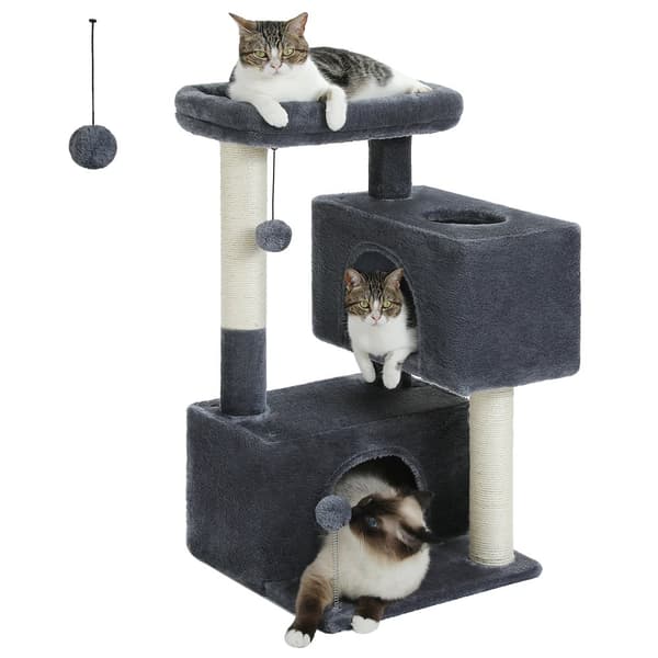 Kattetårn til store katte, rummelige lejligheder, robuste kløeposter,AMT0237DGY