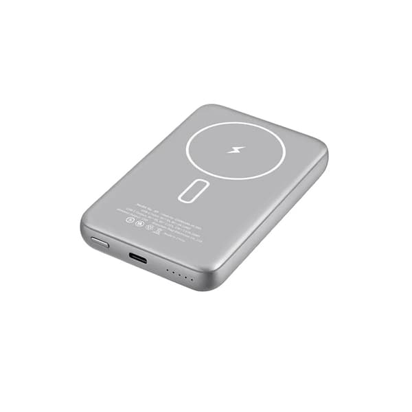 Trådløs magnetisk powerbank, 10000mAh kapacitet, hurtig USB Type C opladning,10000mAh Grå