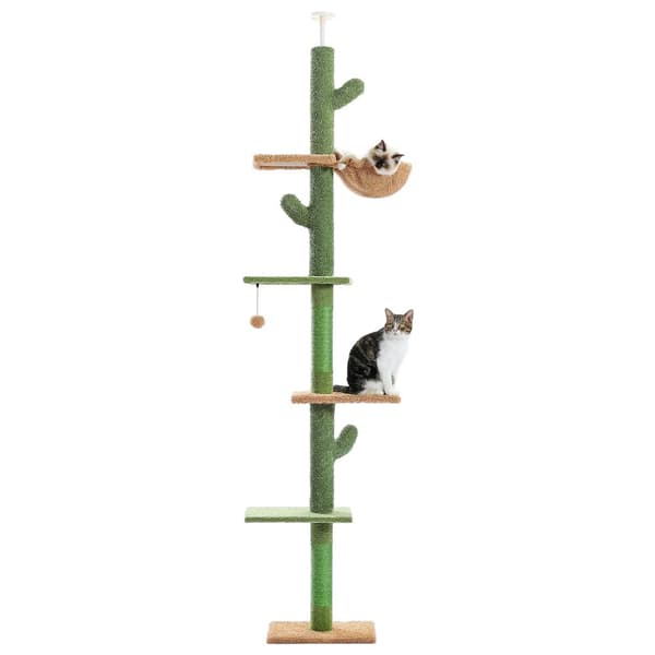 Kattträd, golv till tak-design, klöspelare,AMT0187GN, L