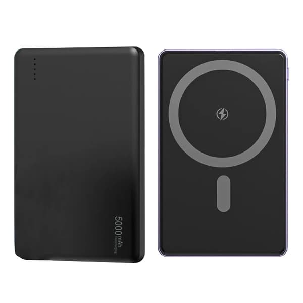 Trådlös Power Bank, 10000mAh kapacitet, ultratunn design,svart 10000mAh