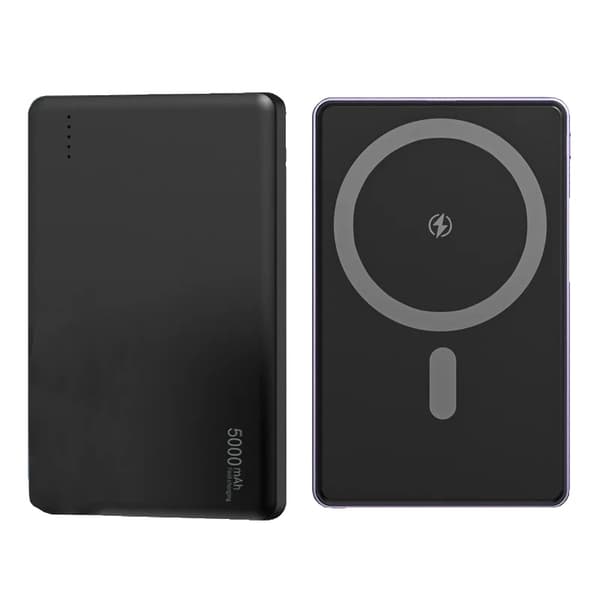 Trådlös Power Bank, 10000mAh kapacitet, ultratunn design,svart 10000mAh