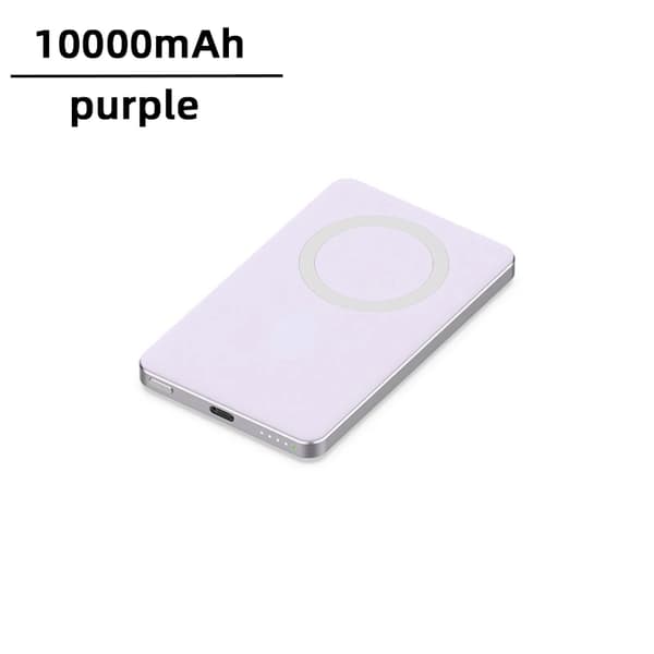 Trådlös Power Bank, 10000mAh kapacitet, ultratunn design,lila 10000 mAh