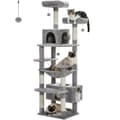 Miniatyrbillede 1 af 2: Multi-Level Katte træ, Rummelig Hængekøje, Holdbar Trækonstruktion,AMT0204GY, XL