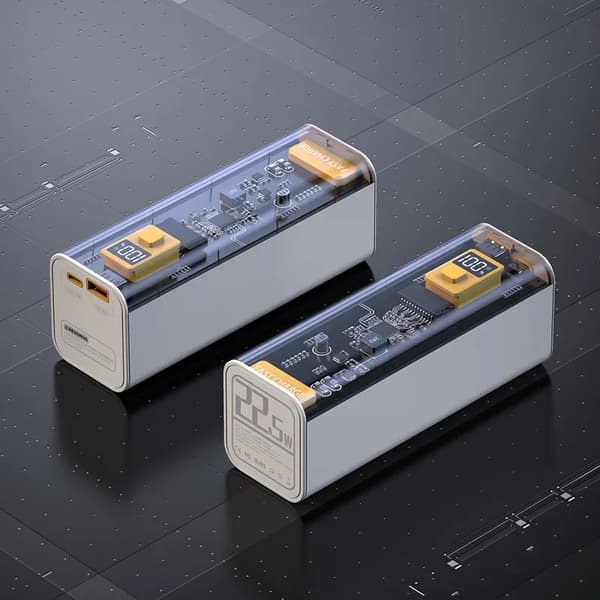 Power Bank, 40000mAh kapacitet, tovejs hurtigopladning,Hvid 1 stk, 30001MAH-50000MAH