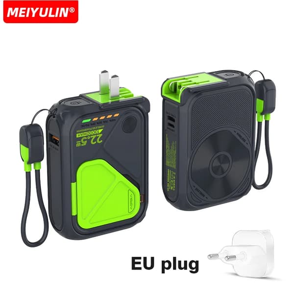 Magnetisk trådlös powerbank, 20000mAh kapacitet, snabbladdare,Svart EU, 10000mAh