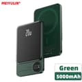 Miniatyrbillede 2 af 2: Magnetisk trådløs powerbank, 5000mAh kapacitet, digital skærm,5000mAh grøn