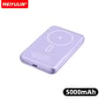 Pikkukuva 2 / 2: Langaton magneettinen power bank, 10000mAh kapasiteetti, nopea USB Type C -lataus,5000mAh Violetti