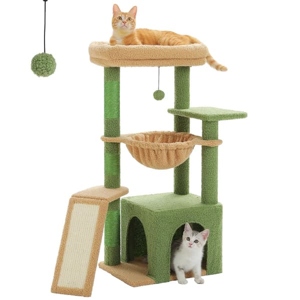 Kattträd, Rymlig Hängmatta, Stabil Sisal Klösträdgård,AMT0271GN, L