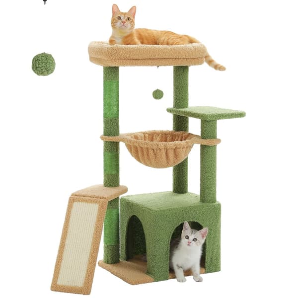 Kattträd, Rymlig Hängmatta, Stabil Sisal Klösträdgård,AMT0271GN, L