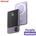 Pikkukuva 2 / 2: Magnettinen langaton power bank, 5000mAh kapasiteetti, digitaalinen näyttö,5000mAh violetti