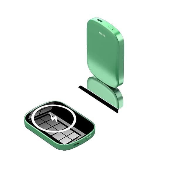 Bærbar Power Bank, Dobbelt Indgangsport, 15W Maks Indgang,Grøn til iPhone, 5000mAh