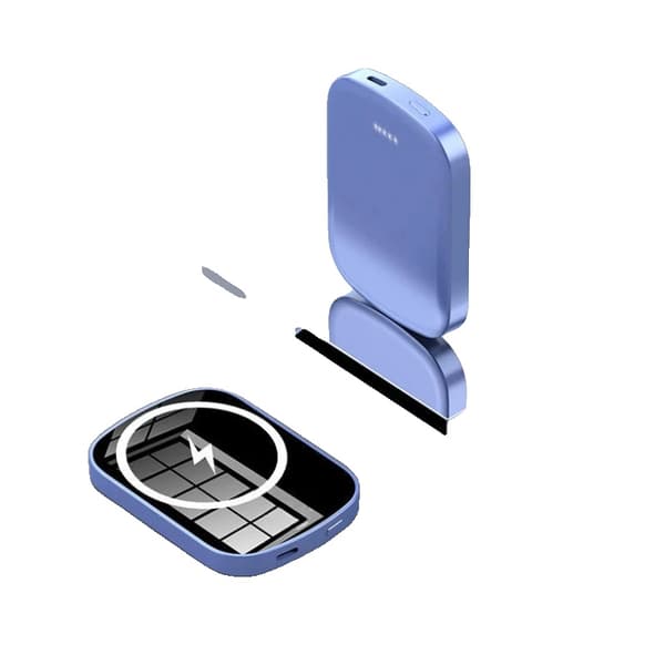 Bærbar Power Bank, Dobbelt Indgangsport, 15W Maks Indgang,10000mAh, Blå til iPhone