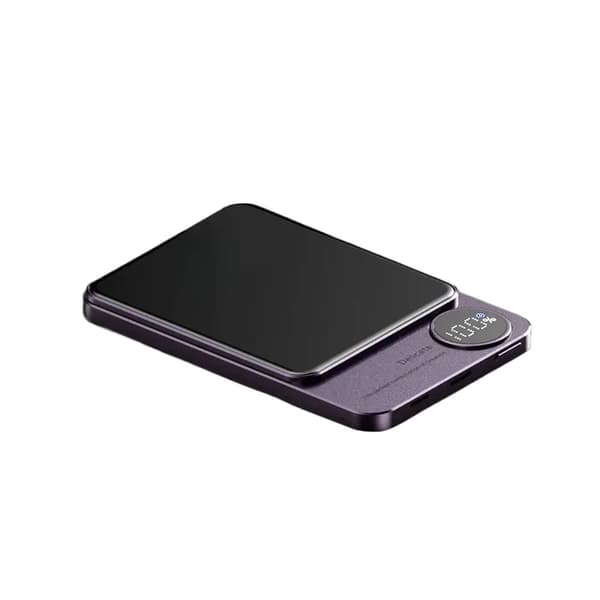 Magnettinen Power Bank, Kaksisuuntainen Nopea Lataus,Violetti, 5000mAh