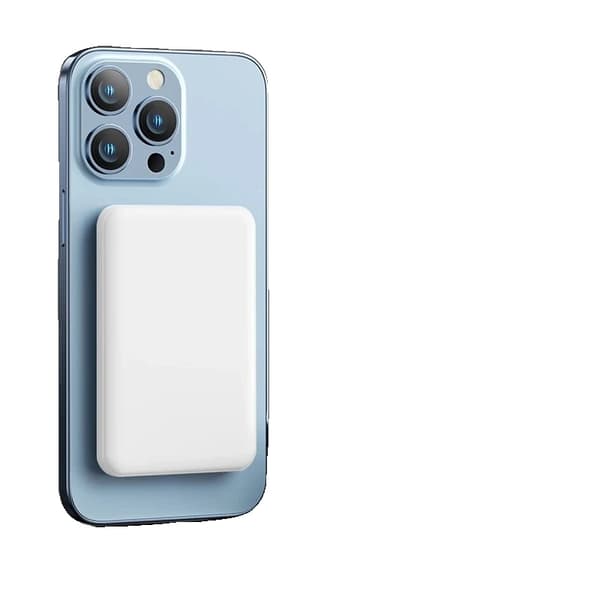 Bärbar Magnetisk Power Bank, 10 000mAh Kapacitet, Tvåvägs Snabbladdning,10000mah vit