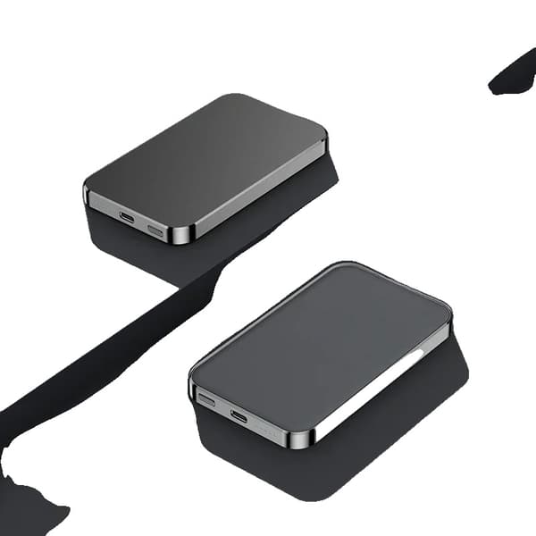 Magnettinen langaton power bank, 10000mAh kapasiteetti, USB C PD20W nopea lataus,Musta 10000mAh