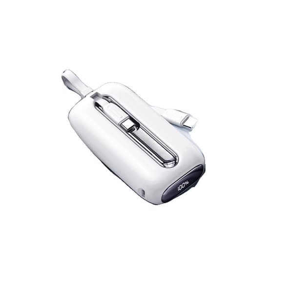 Mini Power Bank, 10000mAh kapacitet, 22.5W hurtigopladning,10000mAh, Hvid