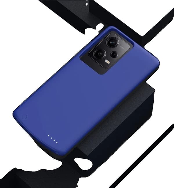 Power Case, 10000mAh kapacitet, DC 5V-2.0A indgang/udgang, kompatibel med Note 12-serien,forNote 12 Pro  Blå