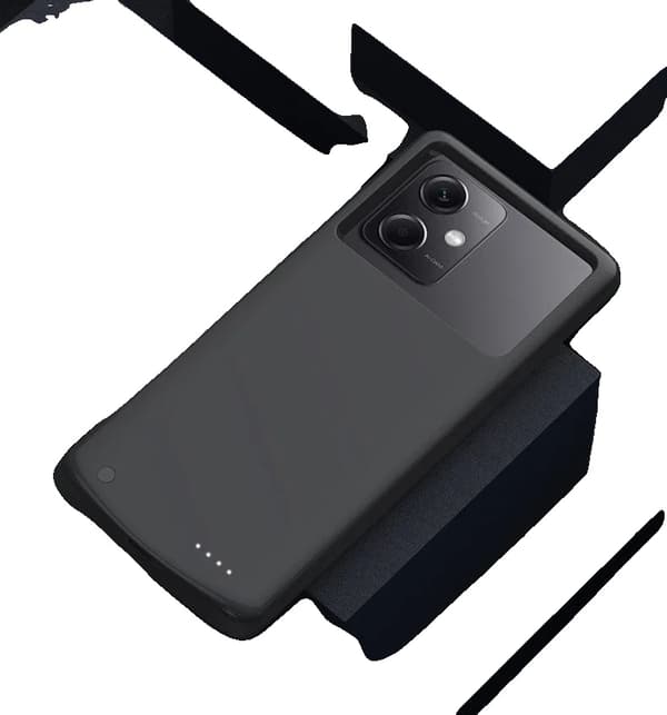 Power Case, 10000mAh kapacitet, DC 5V-2.0A ingång/utgång, kompatibel med Note 12-serien,för Note 12  Svart