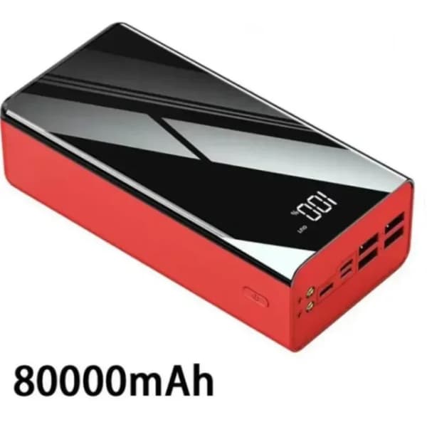 Bärbar Power Bank, Hög kapacitet, Snabbladdningsteknik,50001mAh-100000mAh, 80000 1stk