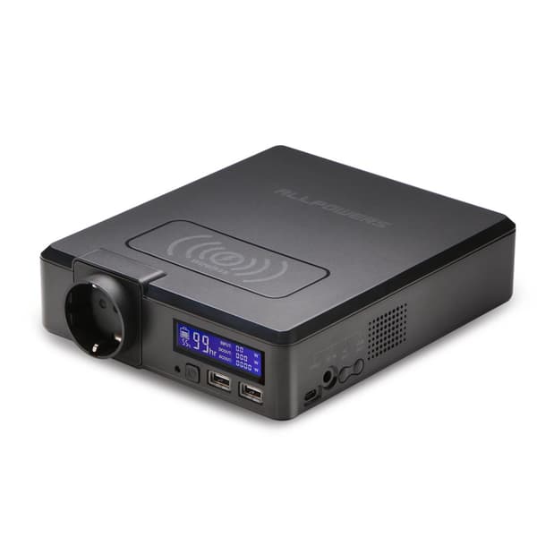 Bärbar kraftstation, 700W utgång, flera uttagalternativ, 200W kraftstation