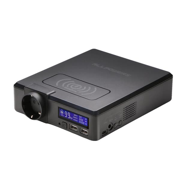 Bärbar kraftstation, 700W utgång, flera uttagalternativ, 200W kraftstation
