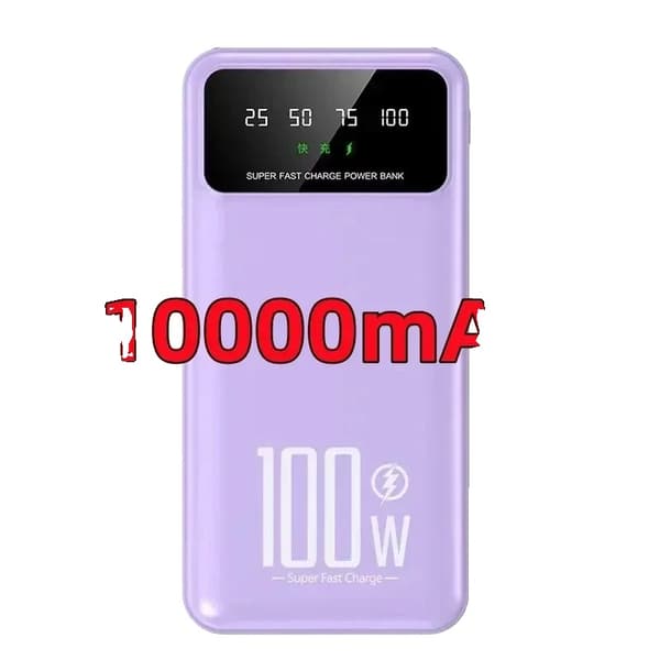 Bærbar Power Bank, 100W Maksimal Udgang, Digital Skærm,10000mAh-10000mAh-a, 10000mAh