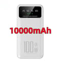 Miniatyrbillede 2 af 2: Bærbar Power Bank, 100W Maksimal Udgang, Digital Skærm,10000mAh-Hvid, 10000mAh