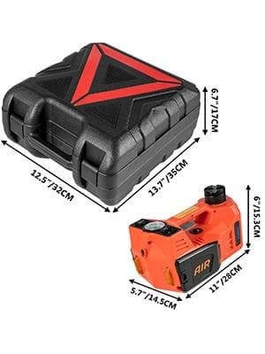5 tons bärbar multifunktionell elektrisk hydraulisk domkraft med säkerhetsventil, enknappsdrift +340N.M elektrisk slagnyckel kit