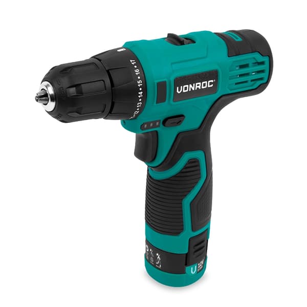VONROC Verktygsset 12V | Inkl. 5 maskiner, 5st batterier och verktygsväska