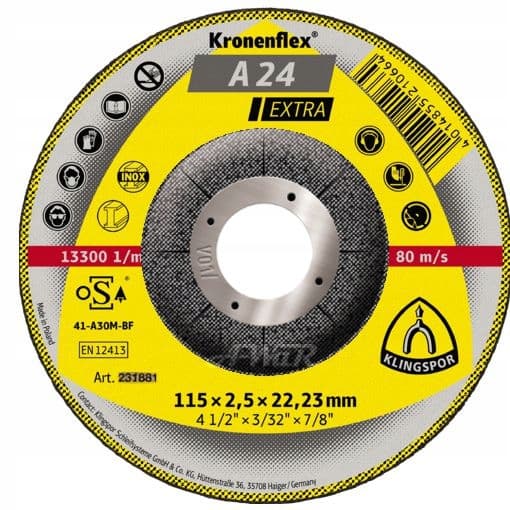 Metalskæreskive 115x2,5 KLINGSPOR A24EX