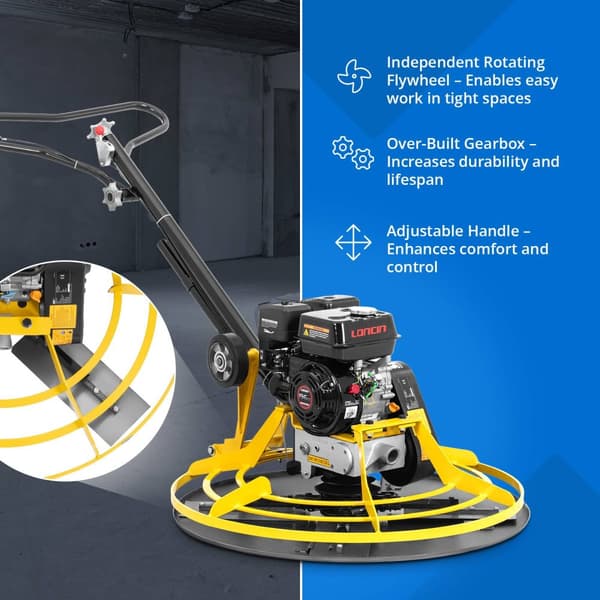 Power glättare - 6,5 HP - 60 till 100 rpm