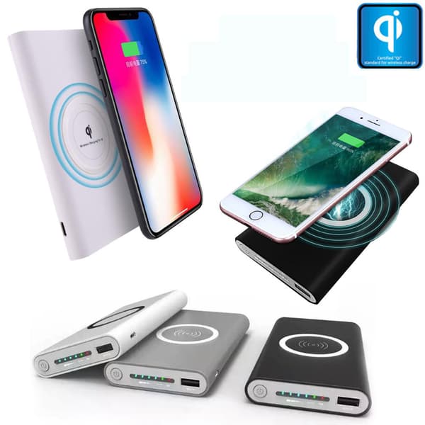 Powerbank för Trådlös Laddning (wireless Qi) Svart