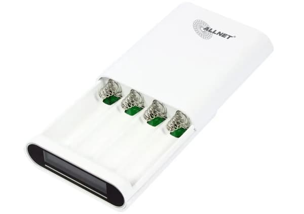 ALLNET ALL-PB104 / Power bank 18650 3,7V 4-pack "hvit (ALL-PB104)