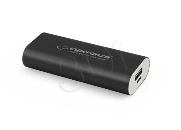 Esperanza HADRON - Strømbank - 4400 mAh - 1 A (USB) - svart