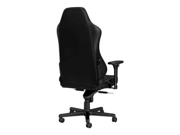 noblechairs Hero PU Leather, pehmustettu istuin, Pehmustettu selkänoja, Musta, Musta, Valkoinen, Terästä, Musta